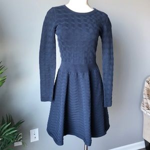 Sandro Paris navy long sleeve dress
